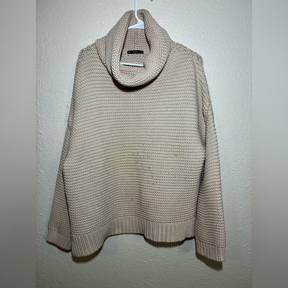 Zara Sweaters - Zara Beige Cowl Neck Sweater